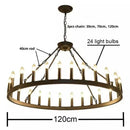 GobekUsa Black Metal LED Pendant Chandelier for Living Room and Stairs