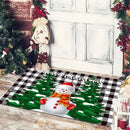 GobekUsa Christmas Snowman Non-slip Floor Mat
