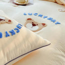 GobekUsa Lovely Bear & Sheep Embroidered Bedding Set - Duvet Cover, Sheets, Pillowcase