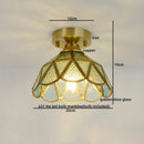 GobekUsa Glass Copper LED Ceiling Light - Nordic Home Lighting Fixture