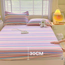 GobekUsa Cotton Striped Fitted Bed Sheet for Queen Double Mattress Cover