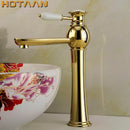 GobekUsa Gold Basin Faucet with Ceramic Mixer Tap - Bathroom Torneiras Para Banheiro