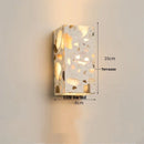 GobekUsa LED Wall Light Fixture Bedroom Balcony Hallway Waterproof Square Terrazzo Bedside Lamp