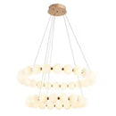 GobekUsa Brass LED Pendant Light Dimmable Acrylic Ball Luminaire for Bedroom & Living Room