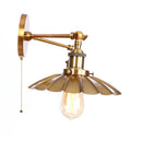 GobekUsa Industrial Retro LED Wall Lamp with Two Heads and Pull Chain Switch