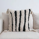 GobekUsa Boho Beige White Tufted Tassel Cushion Cover Linen Cotton Embroidered Pillow Case