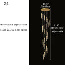 GobekUsa Crystal Chandelier for Two-storey Foyer & Circular Stairwell