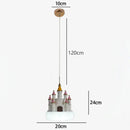 GobekUsa Castle Kids Chandelier LED Light for Bedroom Decor