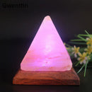 GobekUsa Crystal USB Salt Lamp Hand Carved Triangle Purifier Night Light