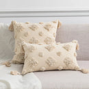 GobekUsa Boho Style Tufted Tassels Yellow Cushion Cover for Home Decor