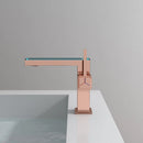 GobekUsa Digital Display Square Sink Mixer with Single Handle in Gray.