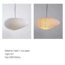 GobekUsa Japanese Rice Paper Pendant LED Lamp for Cozy Living and Dining Spaces