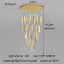 GobekUsa Crystal Chandelier LED Mezzanine Dining Room Lighting