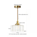 GobekUsa Clear Glass Copper LED Pendant Lamp for Home Decor & Lighting