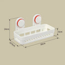 GobekUsa ABS Bathroom Shelf: Wall Mounted Suction Cup Corner Basket Holder & Shower Shelf