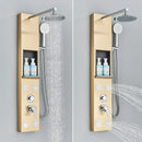 GobekUsa Rainfall Shower Panel with Storage Rack and Massage Jets