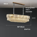 GobekUsa K9 Crystal Gold Chandelier Lighting for Living Room