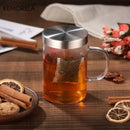 GobekUsa 477ML Glass Tea Infuser Mug | Borosilicate Glass with Stainless Steel Infuser