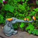 GobekUsa Elephant Bird Rabbit Figurines Resin Fairy Garden Ornaments Tabletop Decoration