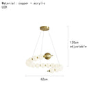 GobekUsa Brass Round LED Pendant Lights Adjustable Wire Copper Aluminium Lamps