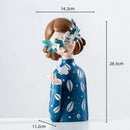 GobekUsa Cartoon Girls Resin Figure Sculpture for Home Decor