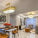 GobekUsa Crystal Art LED Ceiling Chandelier: Luxury Living Room Round Lamp
