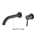 GobekUsa Gold Brass Bathroom Faucet with Modern Lever Handle, Wall Mount Sink Tap