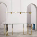 GobekUsa Dimmable LED Ceiling Chandelier for Living Room & Kitchen - Modern Hanging Light Fixture
