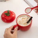 GobekUsa Apple Fruit Ceramic Mug for Kids Breakfast, Festivals, Birthday Gift