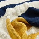 GobekUsa Leaf Jacquard Knitted Blanket - Soft Cotton Fluffy Blanket for Living Room, Sofa, Bed