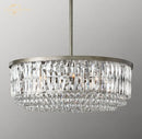 GobekUsa Crystal Round Pendant Chandelier for Dining and Living Room