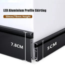 GobekUsa LED Aluminium Profile Baseboard 1M/2M Linear Light Bar for Surface Mounted Skirting
