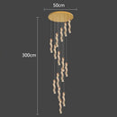 GobekUsa Crystal Chandelier Stair Pendant Lamp Living Room Pendant Lights Interior Lighting