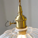 Vintage Shanghai Brass Glass Pendant Light