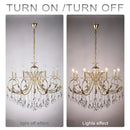 GobekUsa Crystal Chandelier Gold Chrom Nordic LED Luxury Lighting