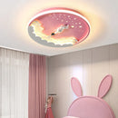 GobekUsa Kids' Cartoon Unicorn Rocket LED Ceiling Light for Bedroom Study Room