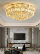 GobekUsa K9 Crystal Gold Chandelier Lighting for Living Room