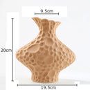 GobekUsa Frosted Ceramic Vase Artificial Floral Decor Desk Decoration Modern Flower Arrangement