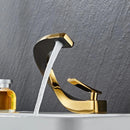GobekUsa Black & Gold Basin Faucet: Brushed Gold/Nickel/Chrome Mixer Tap, Hot & Cold Water