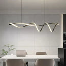 GobekUsa Black Modern LED Chandelier Dining Room Kitchen Island Bar Ceiling Fixture