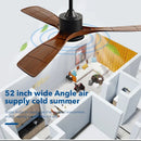 GobekUsa 52" DC Motor Ceiling Fan with LED Light & Remote Control