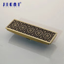 GobekUsa Antique Brass Rectangle Bathroom Floor Drain Strainer - Deodorization Linear Design
