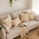 GobekUsa Geometric Tufted Tassel Pillowcases Cotton Linen Handmade Fringed Throw Pillow Covers