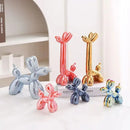GobekUsa Abstract Ceramic Balloon Dog Sculpture for Home Office Décor