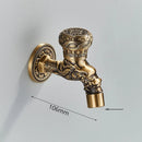 GobekUsa Antique Brass Wall Mounted Washing Machine Faucet for Bathroom, Outdoor, Garden, Bath, Toilet