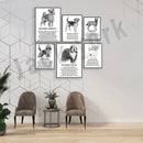 GobekUsa Dog Breeds Poster: Chinese Crested, Chesapeake Retriever, Brussels Griffon, + More