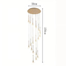 Modern Crystal Pendant Light With Adjustable Height
