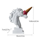 GobekUsa Horse Head with Ice Cream Statue Modern Art Ornament Sculpture