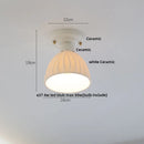 GobekUsa Blue Hollow-out Ceramic LED Ceiling Lamp