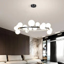 GobekUsa Branching Bubbles Chandelier in Black and Gold for Modern Dining Room